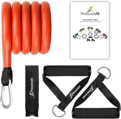 Tube Resistance Bands Set 2 - 20 LB with Attached Handles, Door Anchor and Exercise Guide Full-Body Exercises and Home Workouts